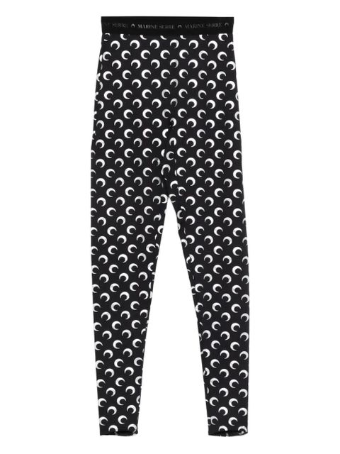 Marine Serre moon-print leggings - Black - zdjęcie produktu nr 1