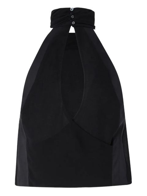 PINKO halter-neck satin top - Black - zdjęcie produktu nr 2