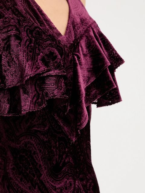 Twinset sukienka z dodatkiem jedwabiu kolor fioletowy 252TS2321