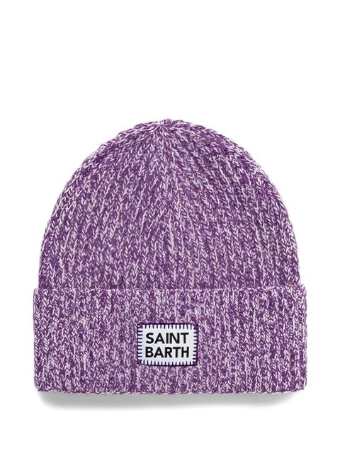 MC2 Saint Barth logo-label beanie hat - Purple - zdjęcie produktu nr 1