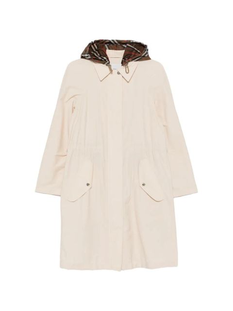Burberry Newbury check hooded parka coat - Neutrals - zdjęcie produktu nr 1