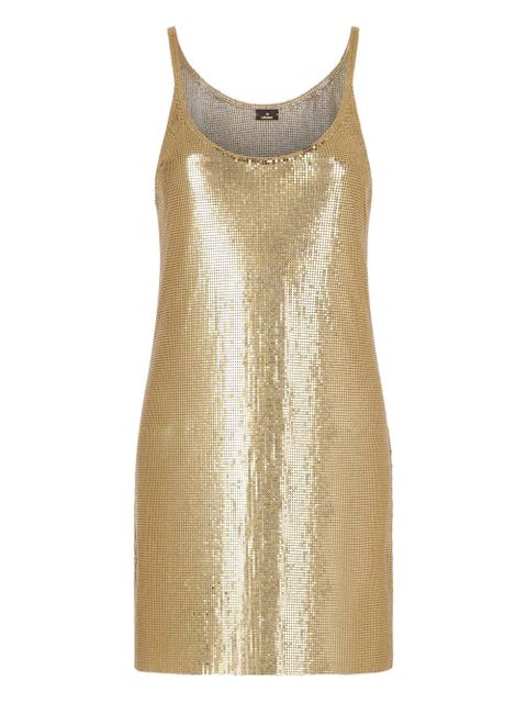 Rabanne chainmail-embellished mini dress - Gold