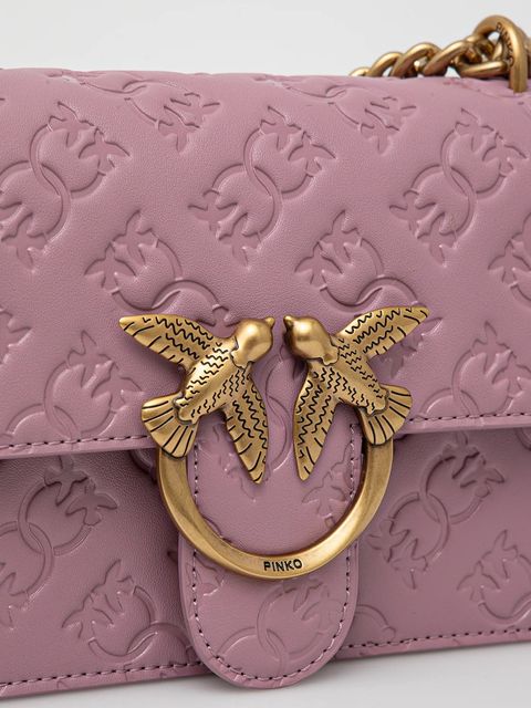 Pinko torebka skórzana kolor różowy 100074 A1YB