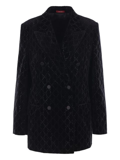 Gucci crystal-embellished velvet blazer - Black - zdjęcie produktu nr 1