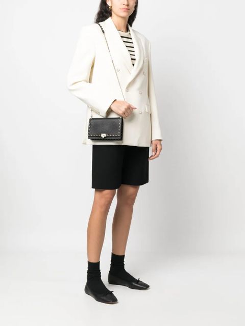 Valentino Garavani Rockstud leather crossbody bag - Black