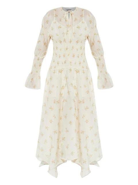 GANNI floral-print maxi dress - White - zdjęcie produktu nr 1