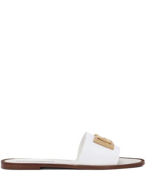 Dolce & Gabbana DG-logo leather sandals - White - zdjęcie produktu nr 1