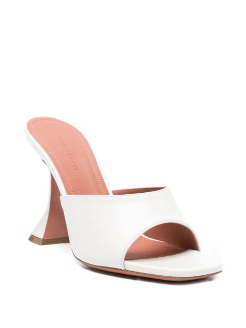 Amina Muaddi Lupita square-toe heeled sandals - White - zdjęcie produktu nr 2