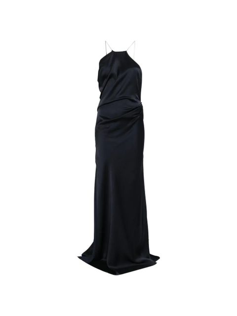 Victoria Beckham chain-halterneck gown - Blue - zdjęcie produktu nr 1