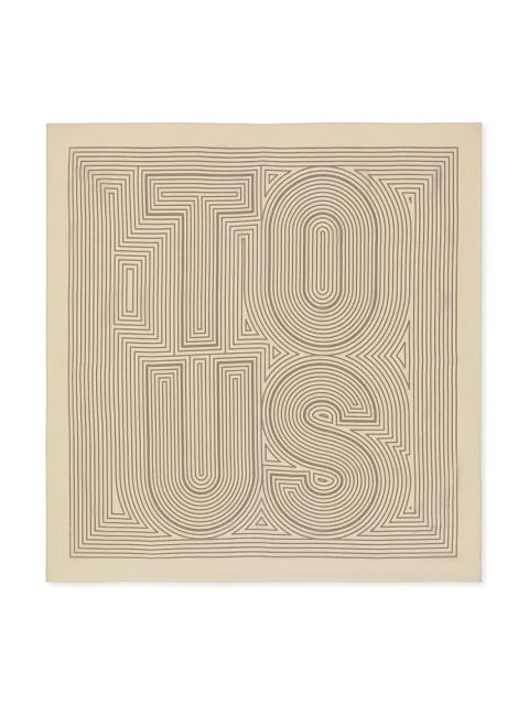 Tous chusta jedwabna TEXTIL damska kolor beżowy wzorzysta 2002200801