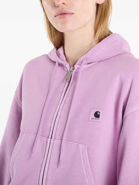 Carhartt WIP Nelson logo-patch zip-up hoodie - Purple