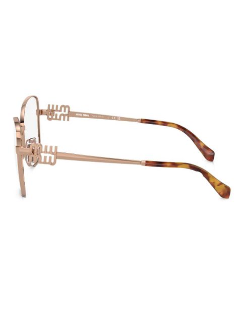 Miu Miu Eyewear cat-eye metal frame glasses - Pink