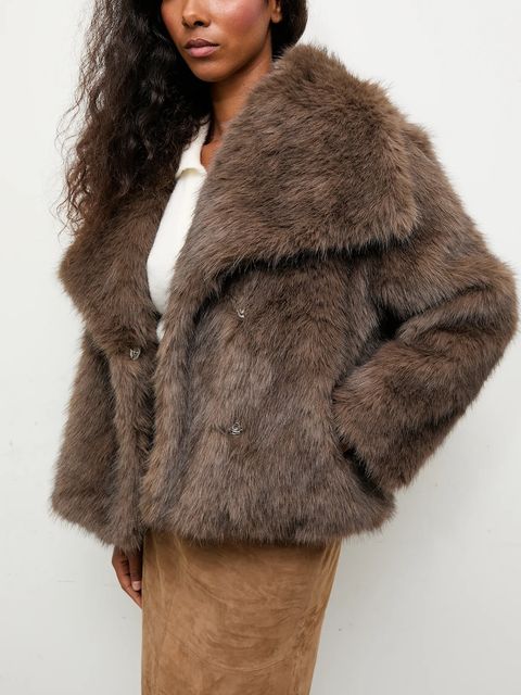 Answear.LAB kurtka kolor brązowy przejściowa