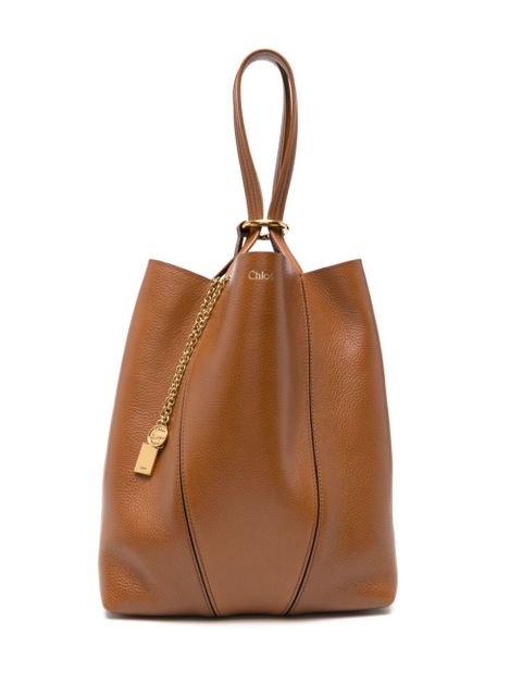 Chloé medium Spin tote bag - Brown - zdjęcie produktu nr 1