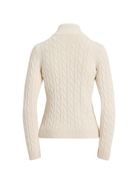 Lauren Ralph Lauren cable-knit zipped jacket - Neutrals