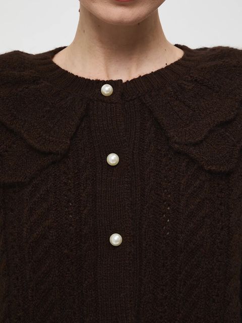 Medicine kardigan damski kolor brązowy