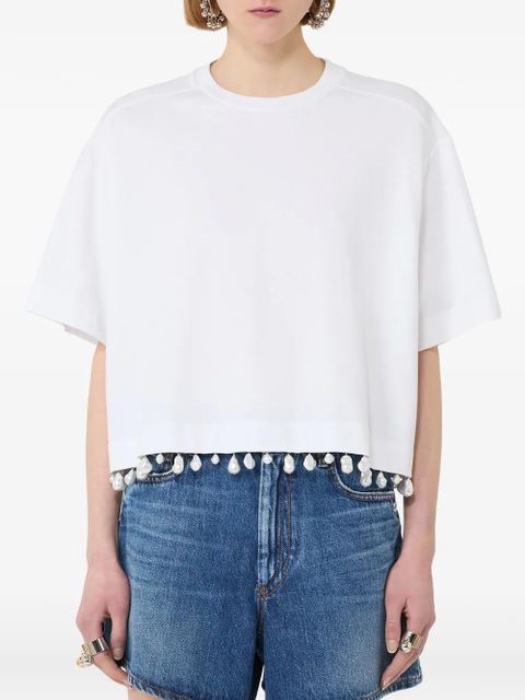 Sportmax embellishment cotton T-shirt - White - zdjęcie produktu nr 2