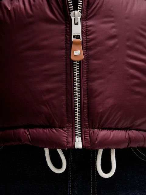 Tommy Hilfiger kurtka puchowa kolor bordowy zimowa WW0WW46541