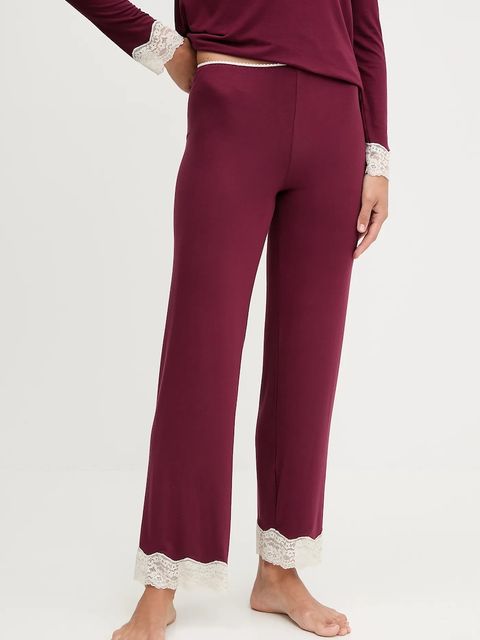 United Colors of Benetton spodnie piżamowe damskie kolor bordowy 3Z123F04A