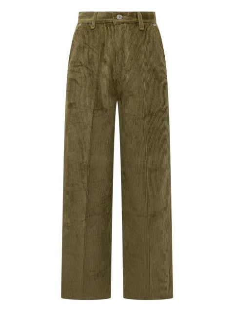 AMI Paris wide-leg corduroy trousers - Green - zdjęcie produktu nr 1
