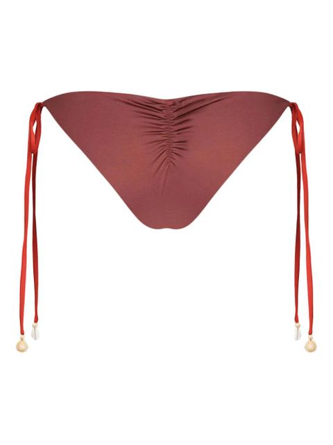 Johanna Ortiz Sagrado printed tie bikini bottom - Red