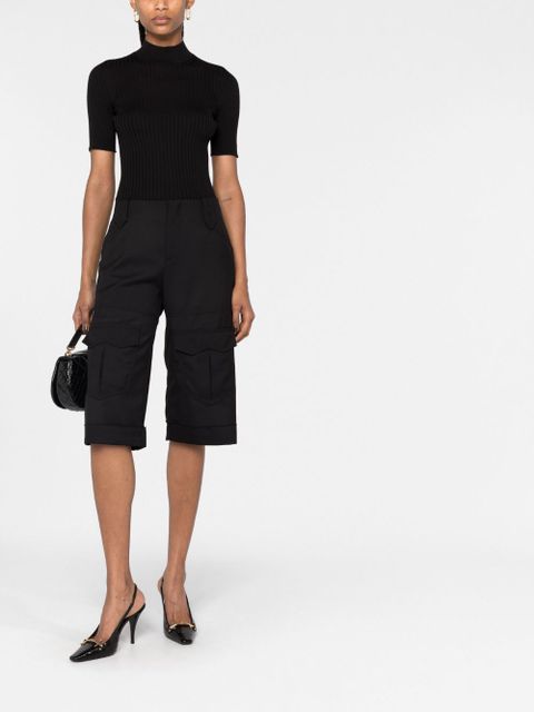 Versace ribbed-knit short-sleeve top - Black - zdjęcie produktu nr 2