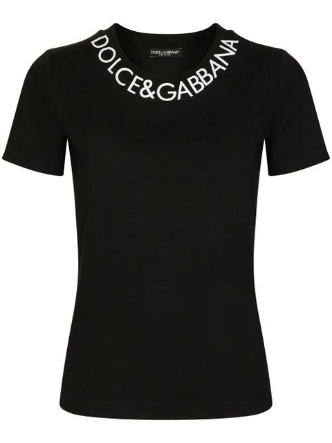 Dolce & Gabbana embroidered jersey T-shirt - Black - zdjęcie produktu nr 1