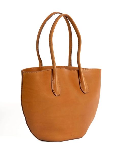 The Row top-handles leather shoulder bag - Brown