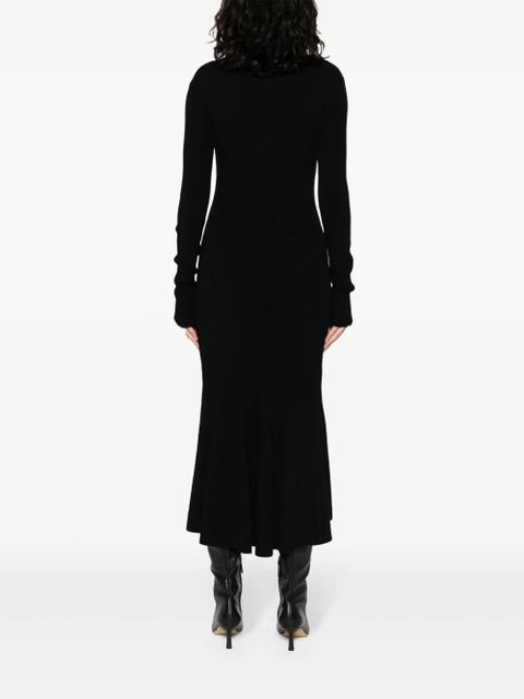 Balenciaga ribbed-knit midi dress - Black