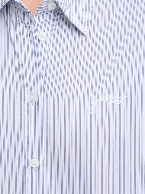 Guess koszula bawełniana LAURIANE damska kolor niebieski regular z kołnierzykiem klasycznym W5YH47 WHD10