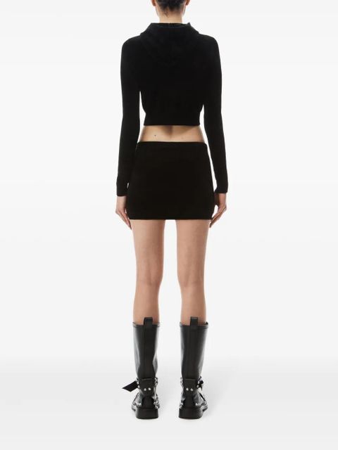 Alexander Wang logo-embossed mini skirt - Black