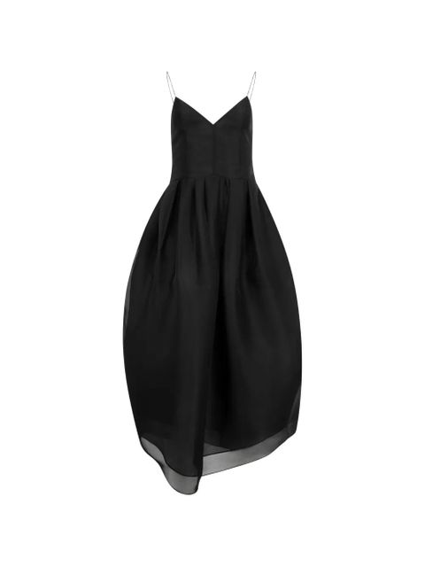 KHAITE Colette V-neck midi dress - Black - zdjęcie produktu nr 1