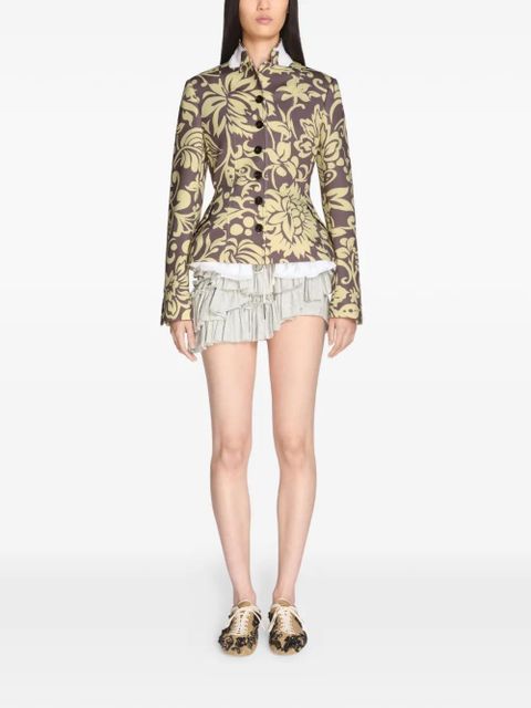 DRIES VAN NOTEN floral scuba blazer - Brown - zdjęcie produktu nr 2