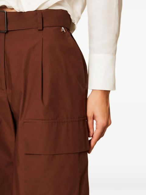 TWINSET belted cargo bermuda shorts - Brown