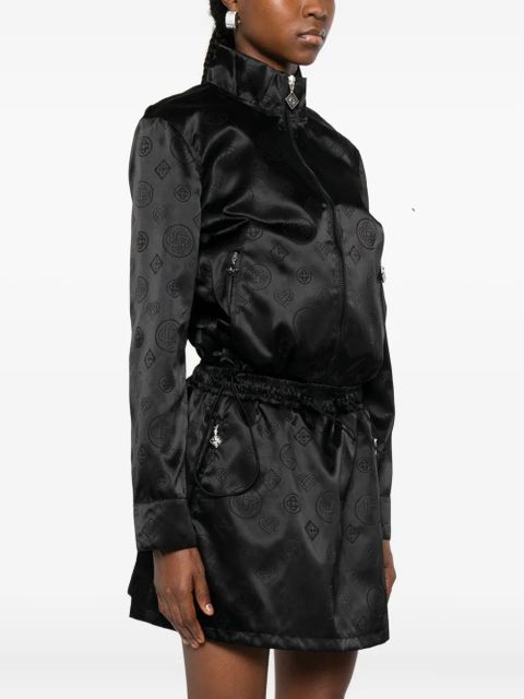 Casablanca logo-pattern bomber jacket - Black