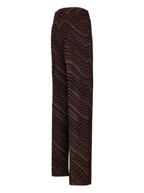 Missoni chevron-pattern trousers - Brown