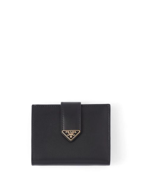 Prada triangle-logo leather wallet - Black - zdjęcie produktu nr 1