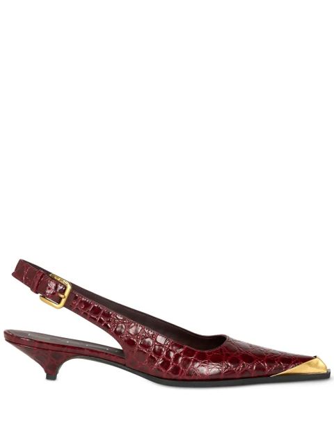 ETRO crocodile-embossed pumps - Red - zdjęcie produktu nr 1