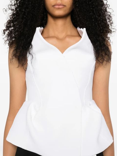 KHAITE Verone cut-out top - White