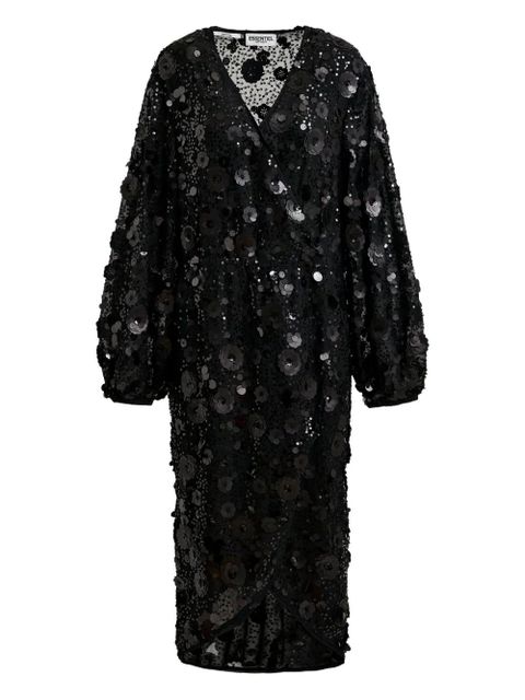 Essentiel Antwerp Ishine sequin-embroidered midi dress - Black - zdjęcie produktu nr 1