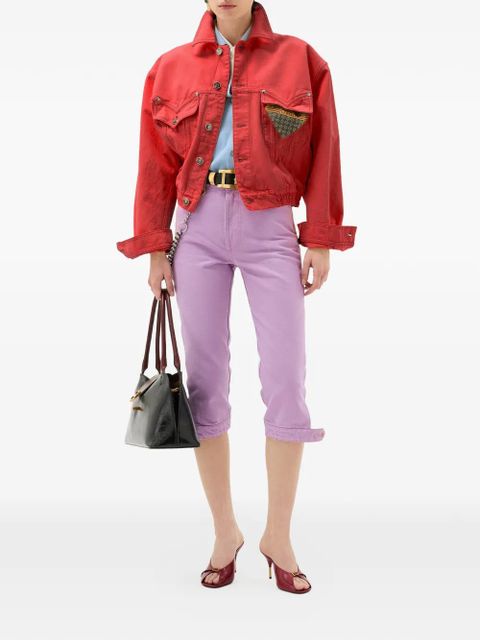 Versace oversized denim blouson - Red - zdjęcie produktu nr 2