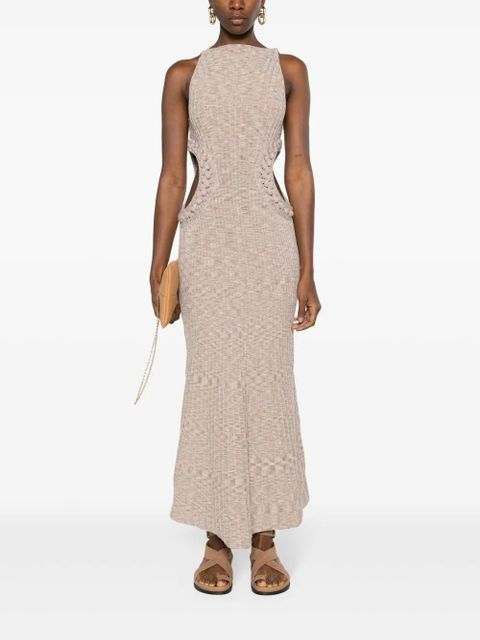 Cult Gaia Andreas ribbed-knit midi dress - Neutrals - zdjęcie produktu nr 2