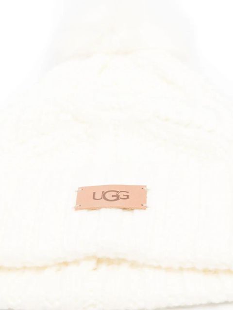 UGG cable pom beanie - White