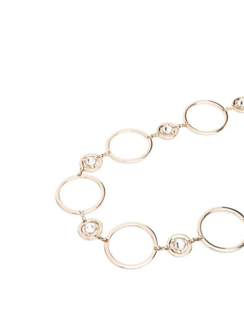 TWINSET crystal embellished chain belt - Gold