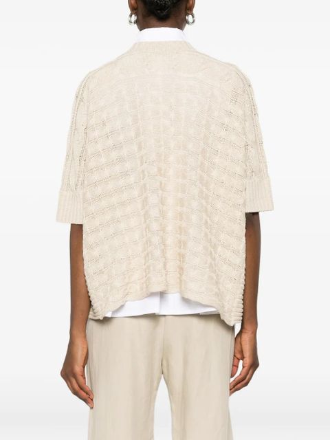 Max Mara Meresia cable-knit zip cardigan - Neutrals