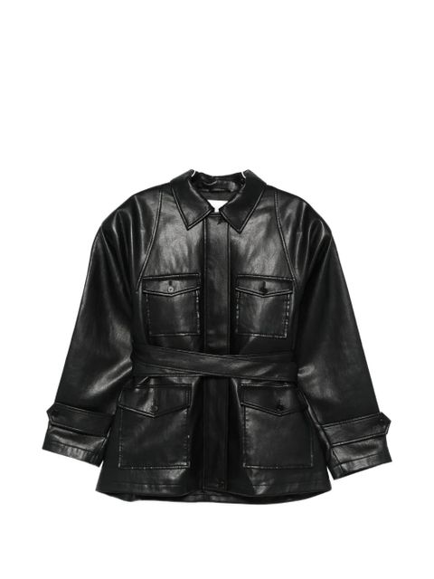 The Frankie Shop Kelia belted pocket coat - Black - zdjęcie produktu nr 1