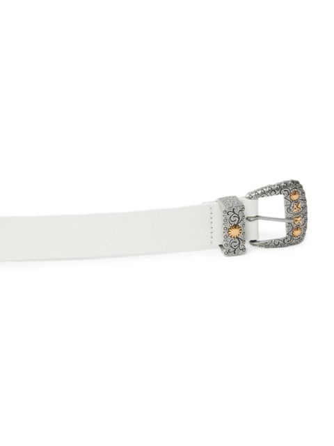 PINKO embellished-buckle belt - White