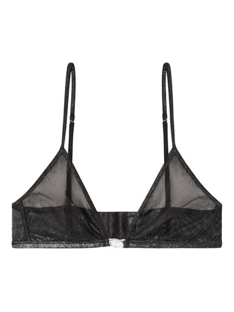 Diesel glitter-effect triangle bra - Black - zdjęcie produktu nr 1