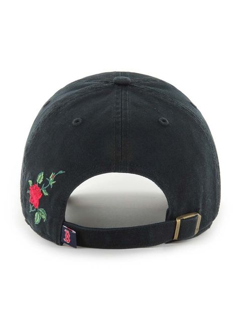 47 brand czapka z daszkiem bawełniana MLB Boston Red Sox kolor czarny z aplikacją B-THRNC02GWS-BK