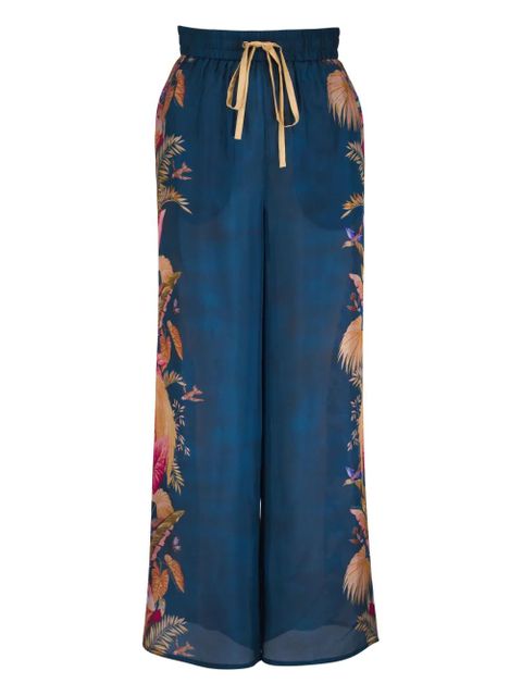 ZIMMERMANN floral-print trousers - Blue - zdjęcie produktu nr 1